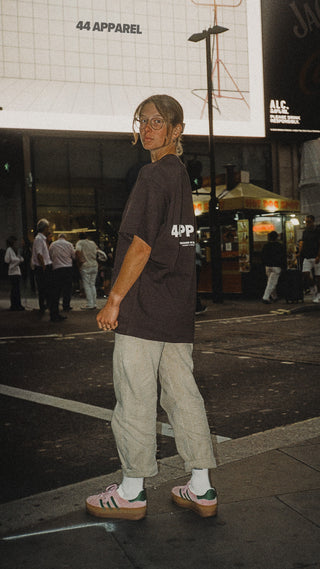 44 APPAREL OVERSIZED T-SHIRT - WASHED BLACK
