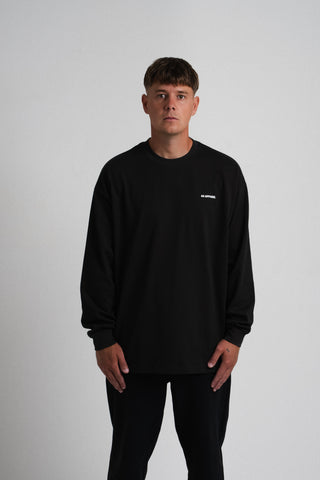 44 APPAREL OVERSIZED LONG SLEEVE T-SHIRT - WASHED BLACK